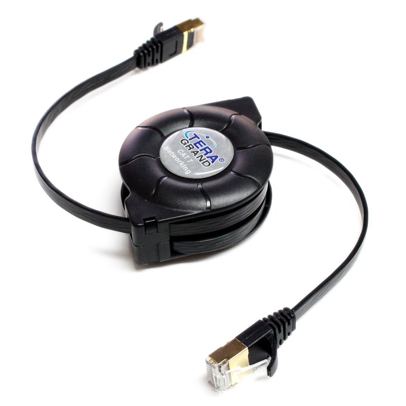 Tera Grand - Premium Cat-7 10 Gigabit Ethernet Retractable Cable for Modem Router LAN Network PlayStation Xbox, 1.5Meter (4.9 Ft.) in Retail Package - Image 3
